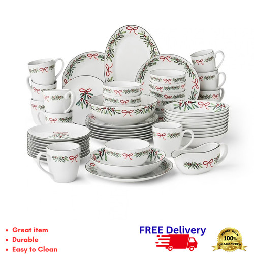 Piece porcelain holiday - 53-piece,